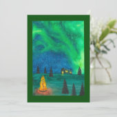 Wenskaart met solstice-brandblusstof feestdagenkaart (Staand voorkant)