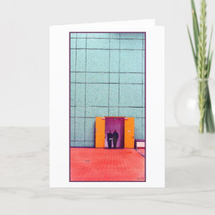 wenskaart met twee mensen leeg kaart