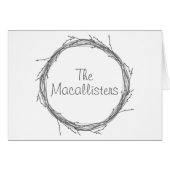 Wenskaart met twijnstokken (Voorkant Horizontaal)