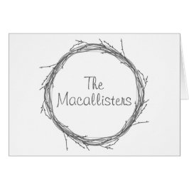 Wenskaart met twijnstokken