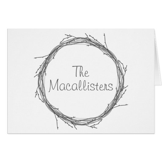 Wenskaart met twijnstokken (Voorkant Horizontaal)