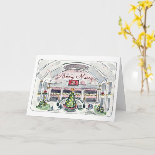 Wenskaart met vakantie in de stad kaart (Gele Bloem)