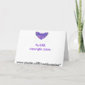 Wenskaart met vlinder en gele bloemen kaart (Achterkant)