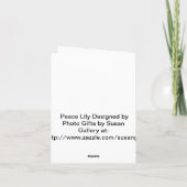 Wenskaart met Vredeslelie Bloem Kaart (Achterkant)