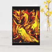 Wenskaart met vuursteentje kaart (Gele Bloem)