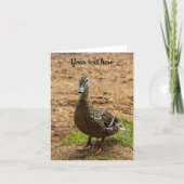 Wenskaart met wilde eend kaart (Voorkant)