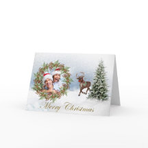 Wenskaart met Wintery-foto's voor kerstmis