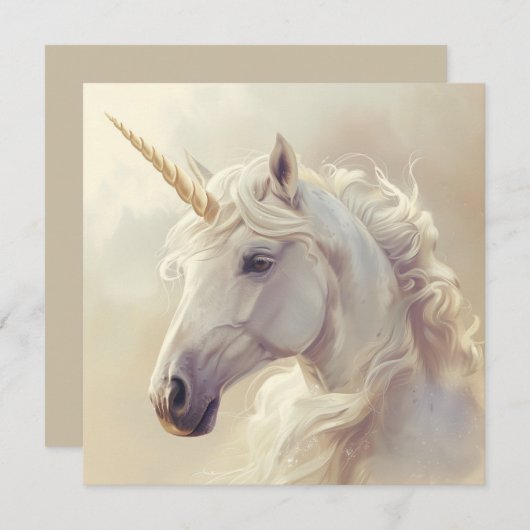 Wenskaart met Witte Unicorn Sparkle Feestdagenkaart (Voorkant / Achterkant)