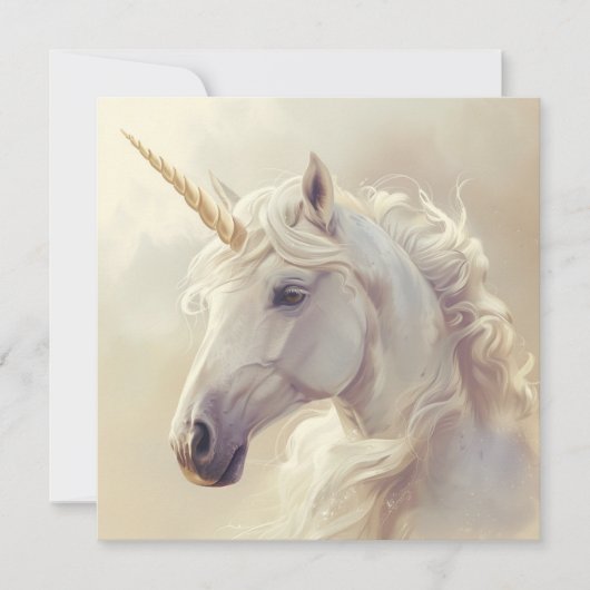 Wenskaart met Witte Unicorn Sparkle Feestdagenkaart (Voorkant)