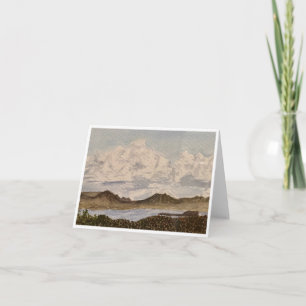 Wenskaart met wolken boven Mono Lake Kaart