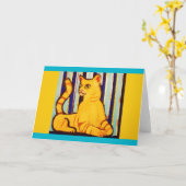 Wenskaart met Yellow Cat Design Kaart (Gele Bloem)