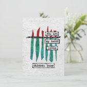 Wenskaart met zoete kippen - Moderne Abstracte Kaart (Staand voorkant)