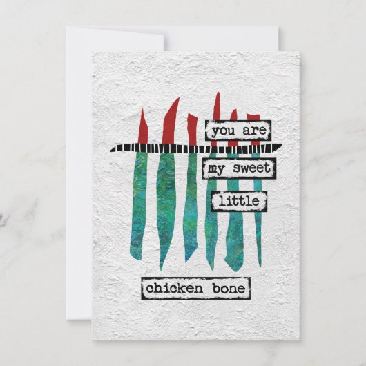 Wenskaart met zoete kippen - Moderne Abstracte Kaart (Voorkant)