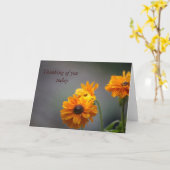 wenskaart met zwarte ogen susanbloemen kaart (Gele Bloem)