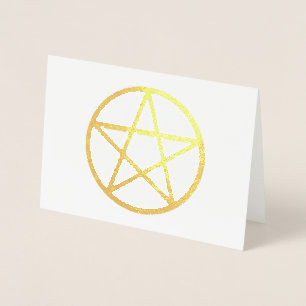 Wenskaart Metallic Folie Pentacle Kaarten