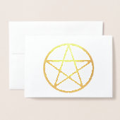 Wenskaart Metallic Folie Pentacle Kaarten (Voorkant met envelop)