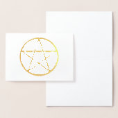 Wenskaart Metallic Folie Pentacle Kaarten (Display)