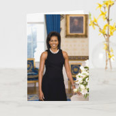 Wenskaart Michelle Obama Kaart (Gele Bloem)