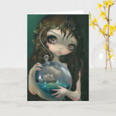 wenskaart "Microcosm: Seascape" Kaart (Gele Bloem)