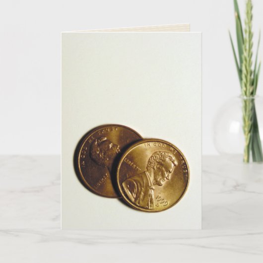 wenskaart "Mijn twee cent" Kaart (Voorkant)