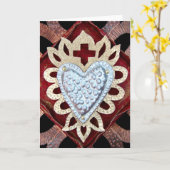 Wenskaart "Milagro Heart" Kaart (Gele Bloem)
