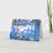 Wenskaart Monet Roze Water Lilies Kaart (Achterkant)