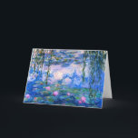 Wenskaart Monet Water Lilies Kaart<br><div class="desc">Monet Water Lilies wenskaart. Olieverf op canvas vanaf 1916. Monet schilderde zijn beroemde waterlelie obsessief in de laatste jaren van zijn loopbaan, waarbij hij inspiratie putte uit het licht van de zon en het verschuivende effect ervan op het water, de aquatische bloemen en de bladeren. Dit schilderij is voorzien van...</div>
