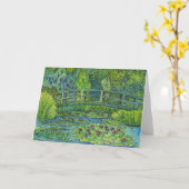 Wenskaart - Monet's Tangled Bridge Kaart (Gele Bloem)
