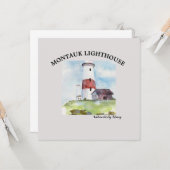 WENSKAART - MONTAUK LIGHTHOUSE KAART (Voorkant / Achterkant in situ)