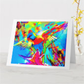 WENSKAART - MOOI GESCHILDERD AFBEELDING VAN ROSELL KAART (Gele Bloem)