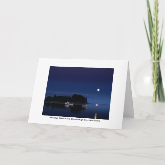 Wenskaart - Moonrise, de Inham van Koks Kaart (Voorkant)