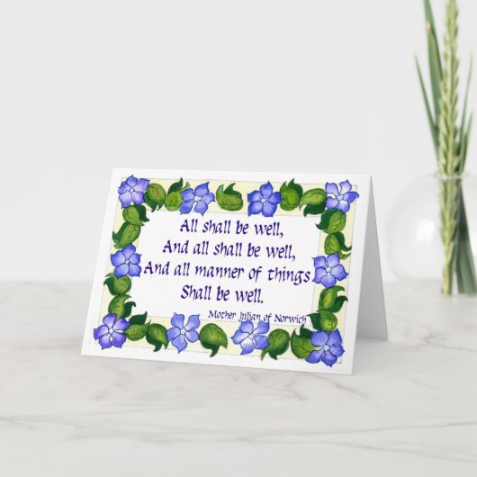 wenskaart 'Mother Julian Quotation' Kaart (Voorkant)