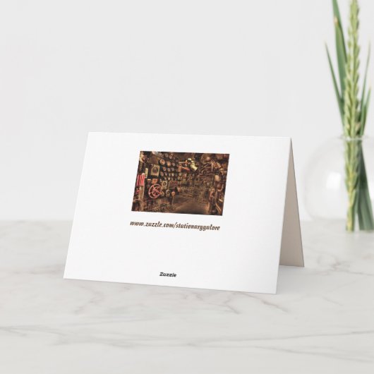 wenskaart motorruimte kaart (Achterkant)