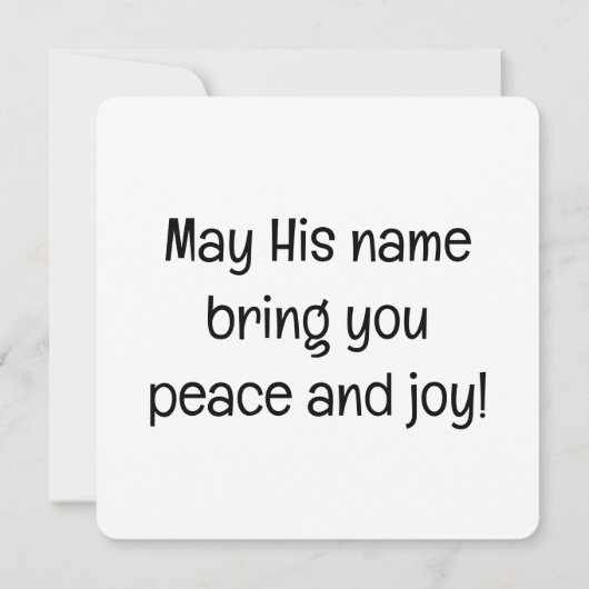 wenskaart "Naam van het heil" Kaart (Achterkant)