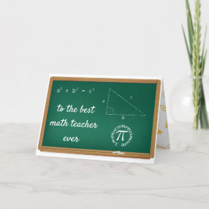 Wenskaart naar beste Wiskunde leraar ooit Feestdagen Kaart