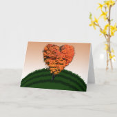 Wenskaart najaar liefdesboom kaart (Gele Bloem)