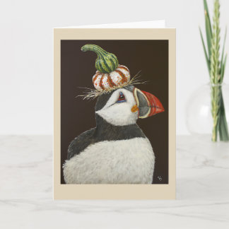Wenskaart najaar puffin kaart