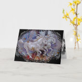 Wenskaart - najaar unicorn Run Kaart (Gele Bloem)