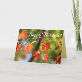 Wenskaart najaar van olievlekken kaart (Voorkant)