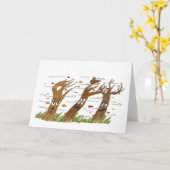 Wenskaart najaarbomen kaart (Gele Bloem)