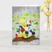 wenskaart "Natuur Fantasy Trees" Kaart (Gele Bloem)