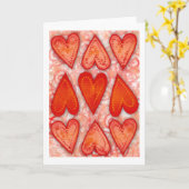 wenskaart "Negen harten van liefde" Kaart (Gele Bloem)