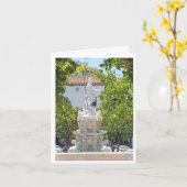 Wenskaart - Neptunusbeeld in het park Kaart (Gele Bloem)