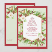 Wenskaart Nieuw Thuis voor de Feestdagen Feestdagenkaart (Voorkant / Achterkant)