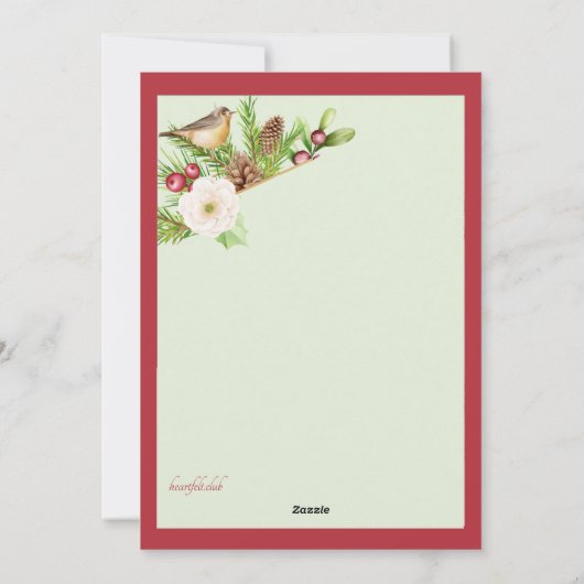 Wenskaart Nieuw Thuis voor de Feestdagen Feestdagenkaart (Achterkant)