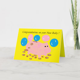 Wenskaart/nieuwe baby kaart