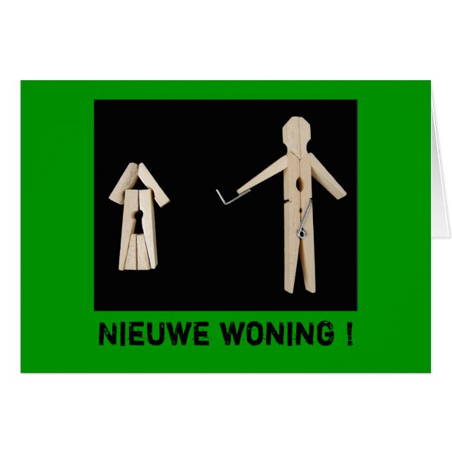 Wenskaart nieuwe woning (Voorkant Horizontaal)