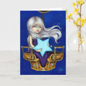 wenskaart "Night Chariot" Kaart (Gele Bloem)