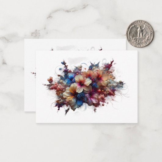 Wenskaart Notitiekaartje (Voorkant / Achterkant in situ)