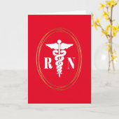 Wenskaart Nurse Caduceus Kaart (Gele Bloem)